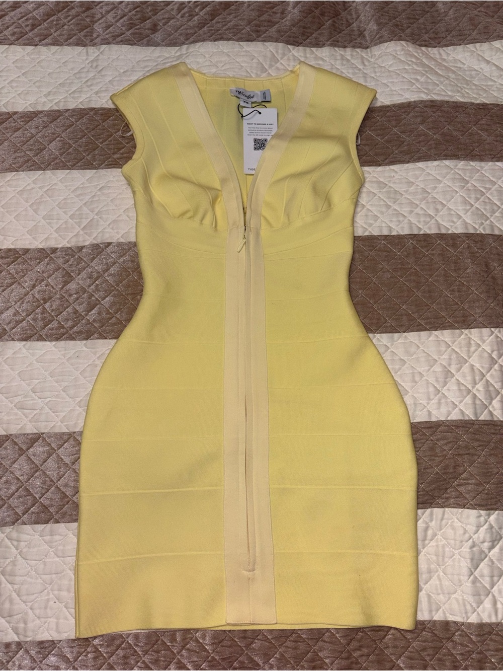 Tiger mist  Yellow Bandage Bodycon Dress